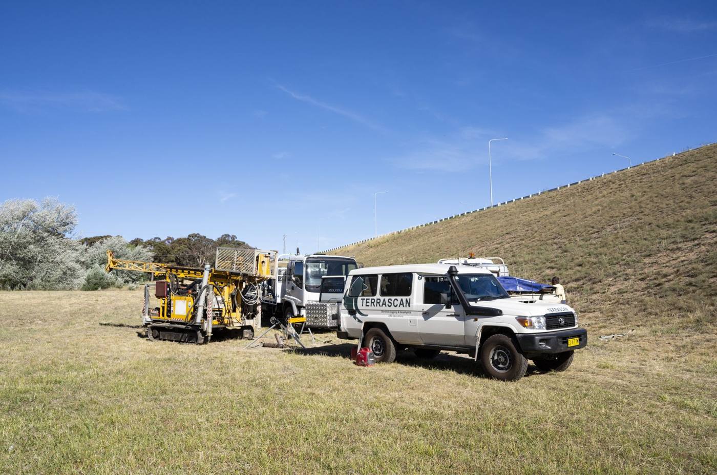 Terrascan wireline logging vehicle on a drill site